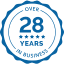 28 years of service logo
